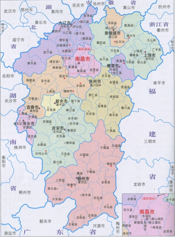 江西省行政区划.百科