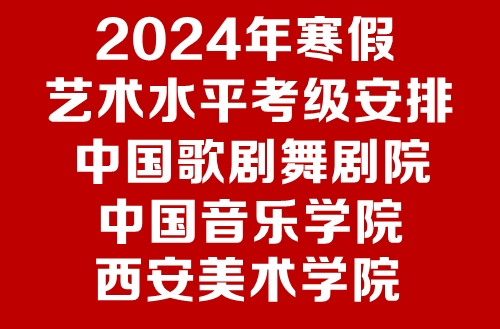 2024年寒假中国音乐学院、中国歌剧舞剧院社会艺术水平考级安